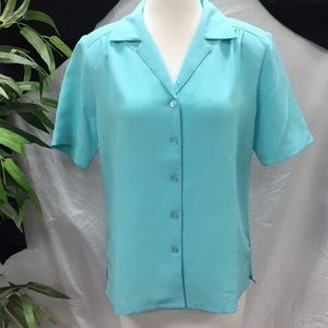 NWT Donnkenny Classics Turquoise Top